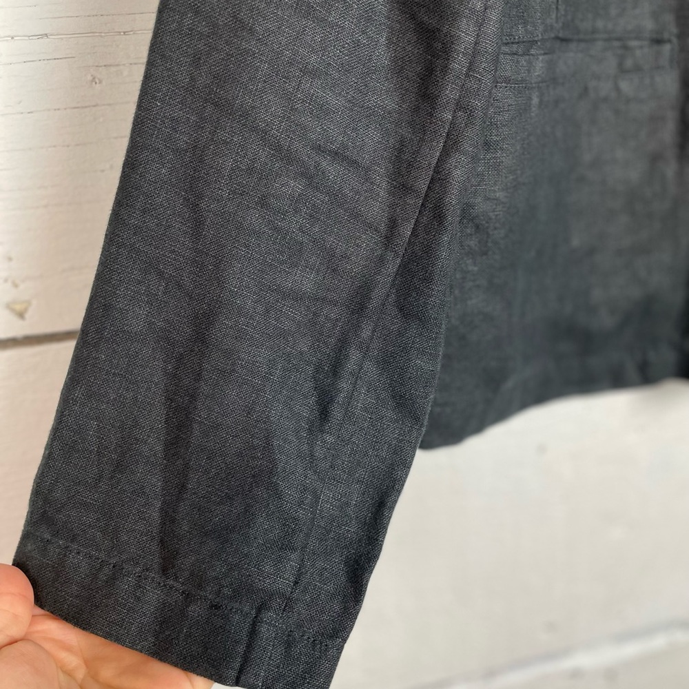 Eileen Fisher 100% Linen Jacket – Black (Size M) - Picture 5 of 7
